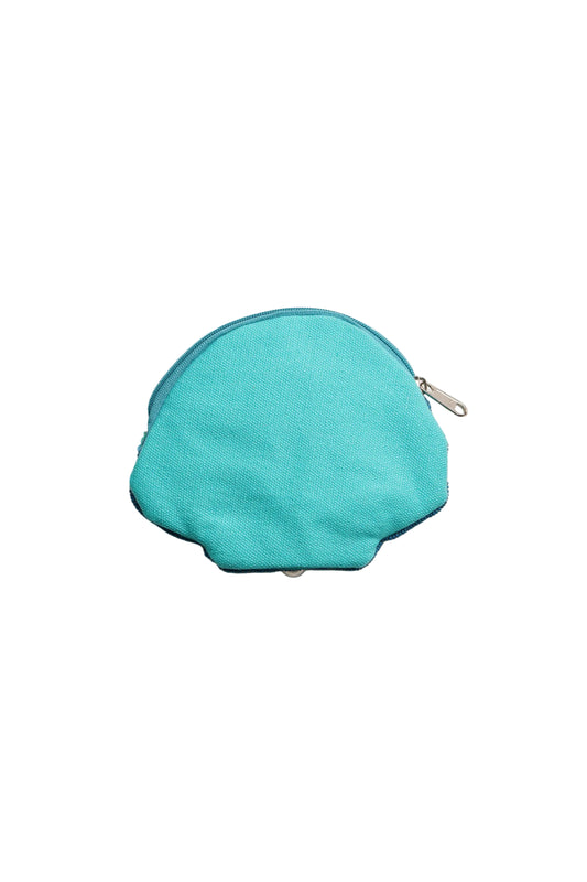 Seashell Beaded Coin Purse Blue