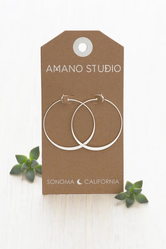 1.5" Classic Hoops Silver