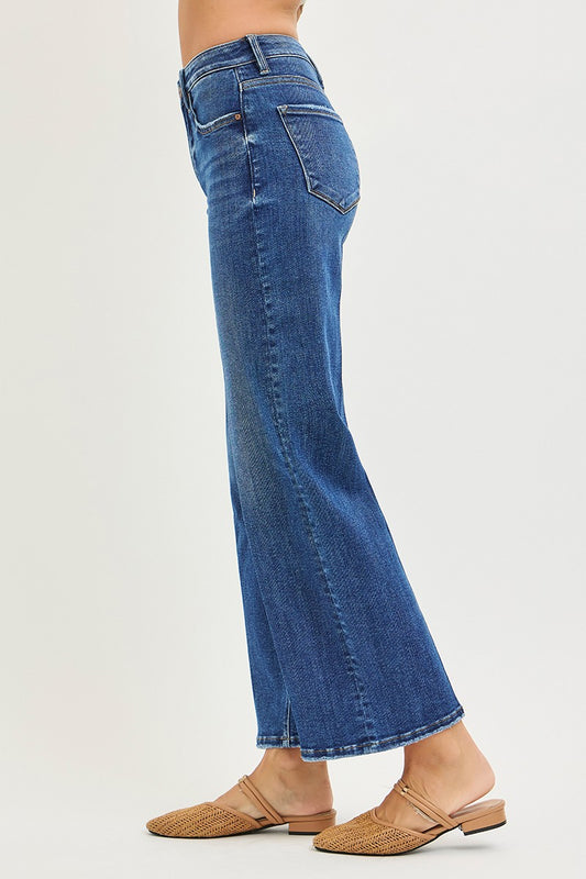 High Rise Ankle Straight Leg