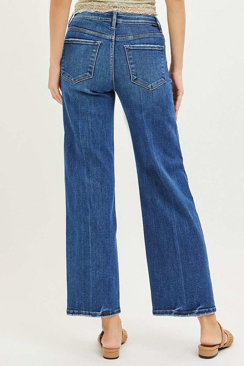 High Rise Ankle Straight Leg