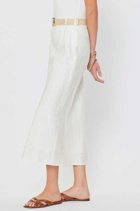 Linen Blend Maxi Skirt