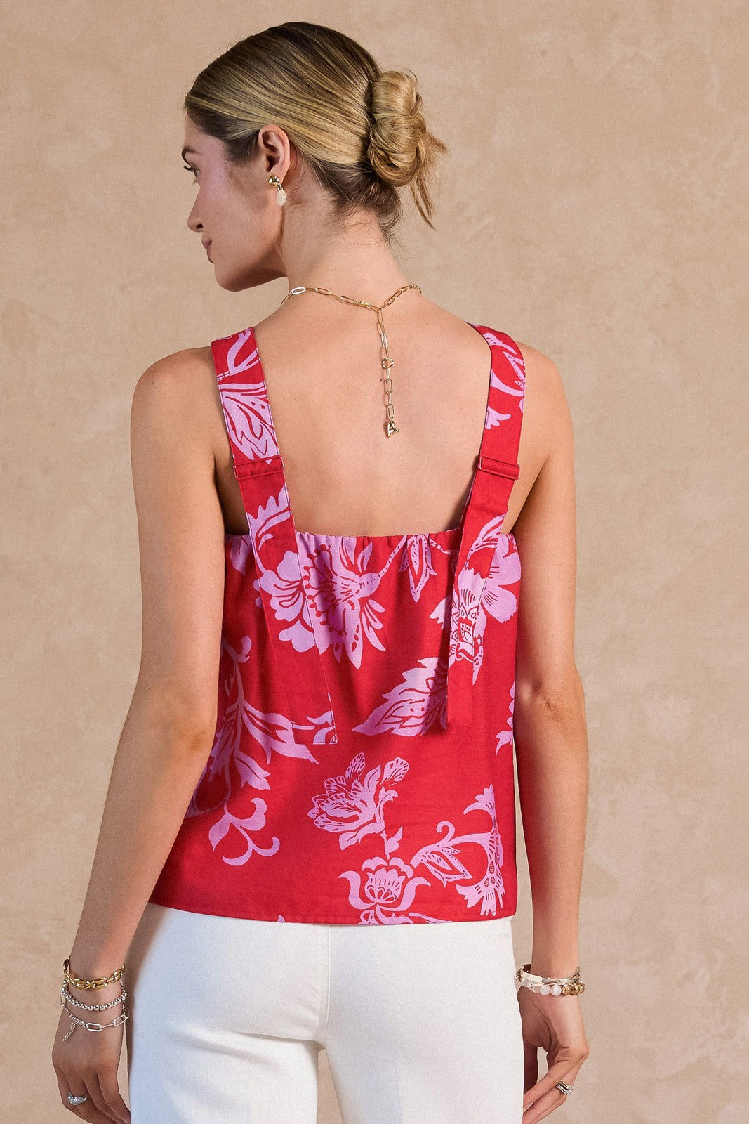Floral Twist Halter Neck Top