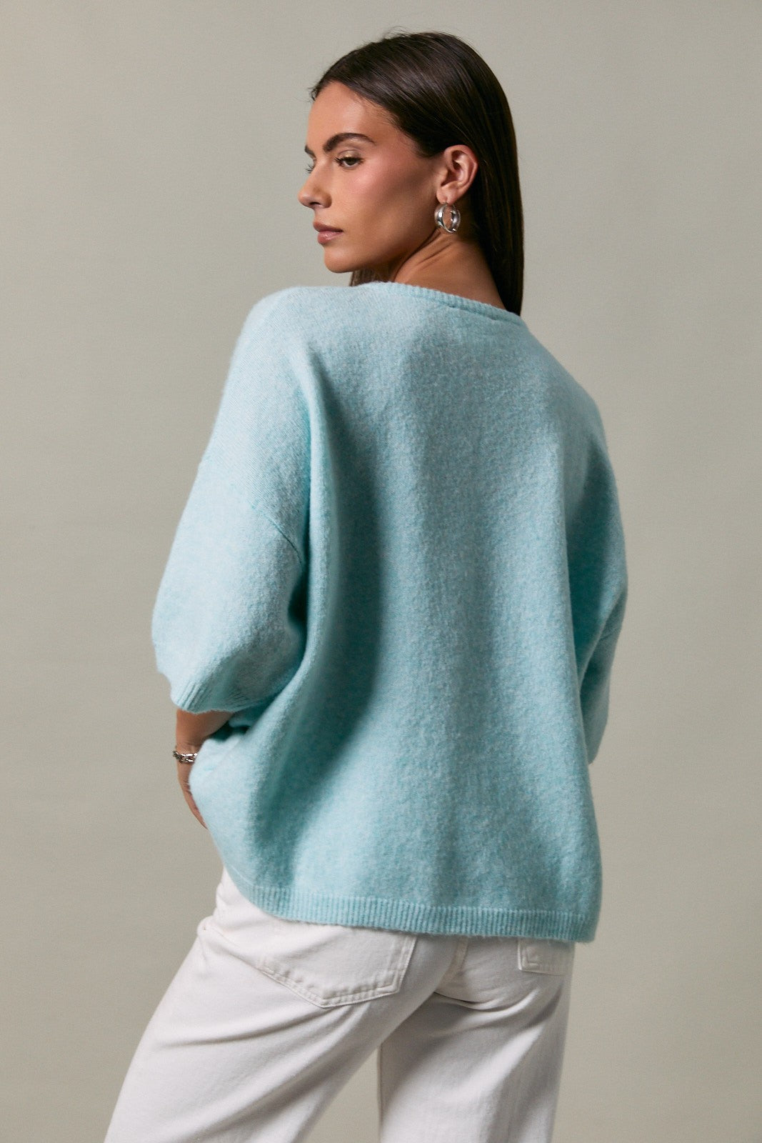 Short Sleeve Lightweight Cardigan Mint