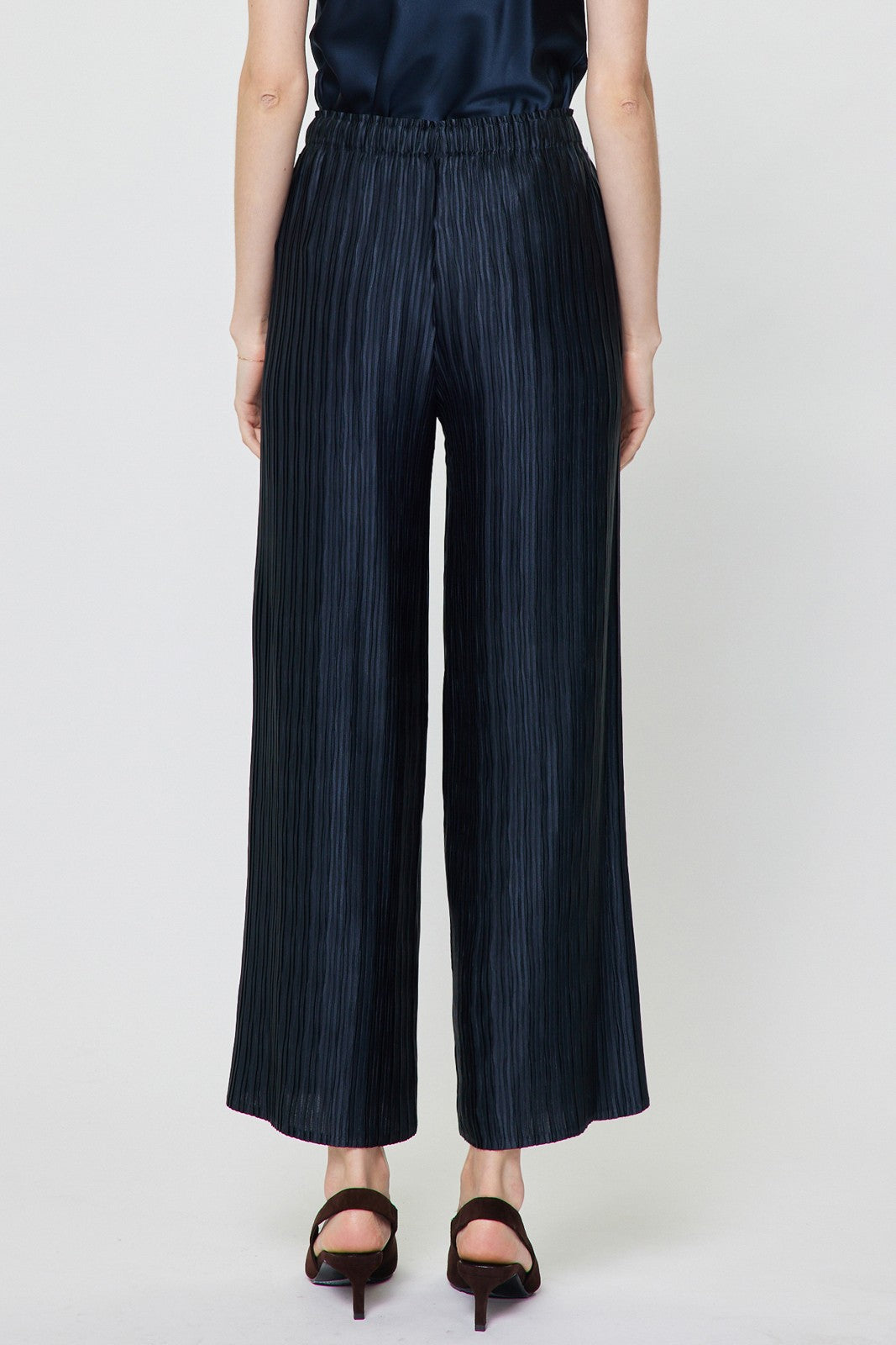Crinkle Pleated Drawstring Pants