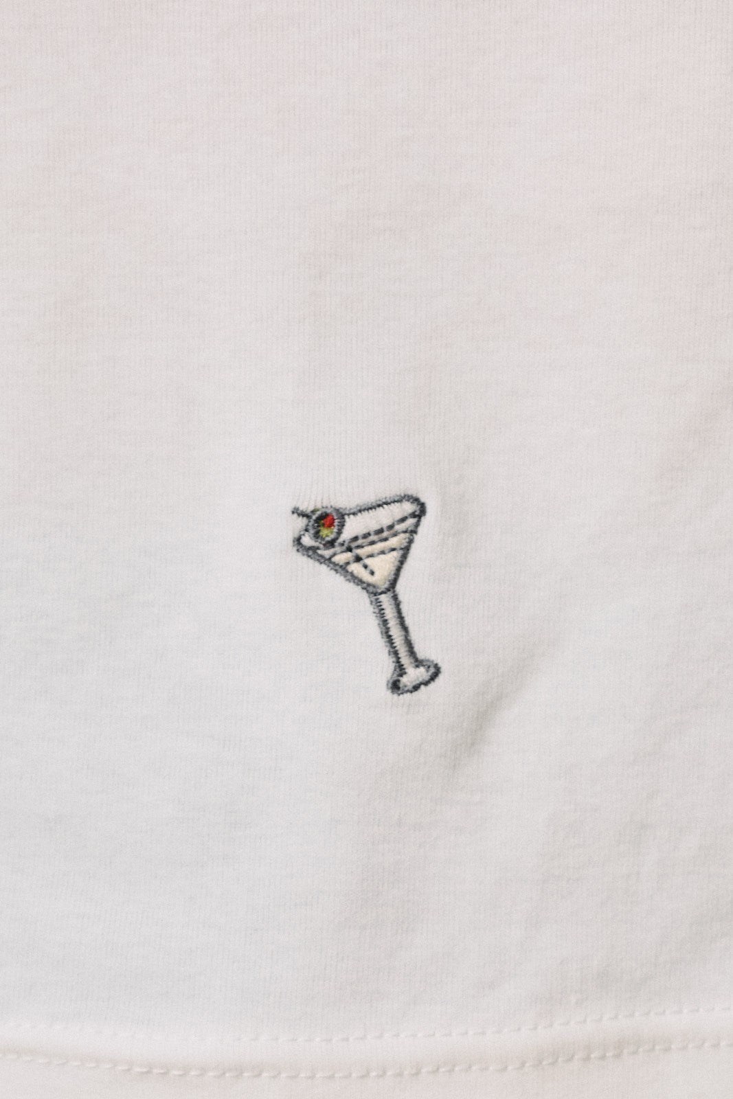 Martini Embroidered Baby Tee