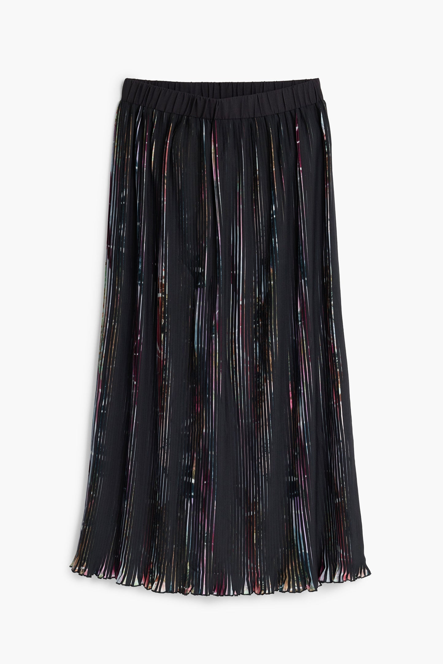 Floral Pleated Midi Skirt