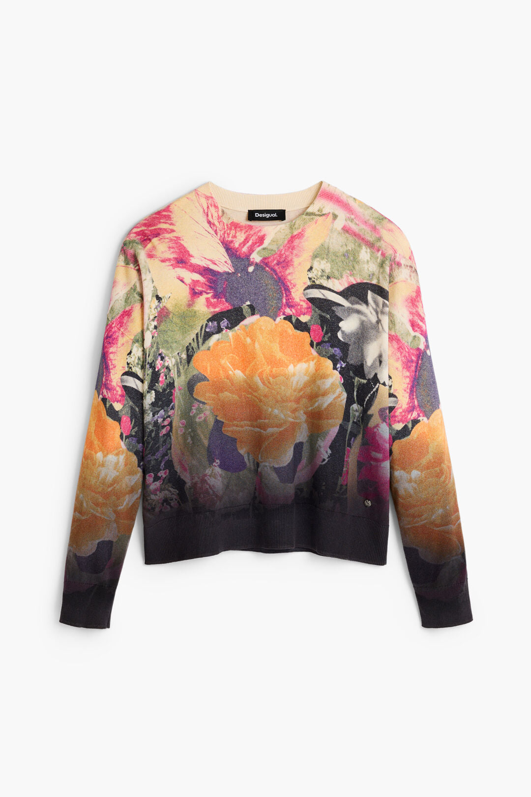 Bold Floral Printed Sweater