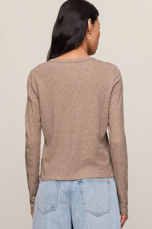 Junie Long Sleeve Tee Heather Ash