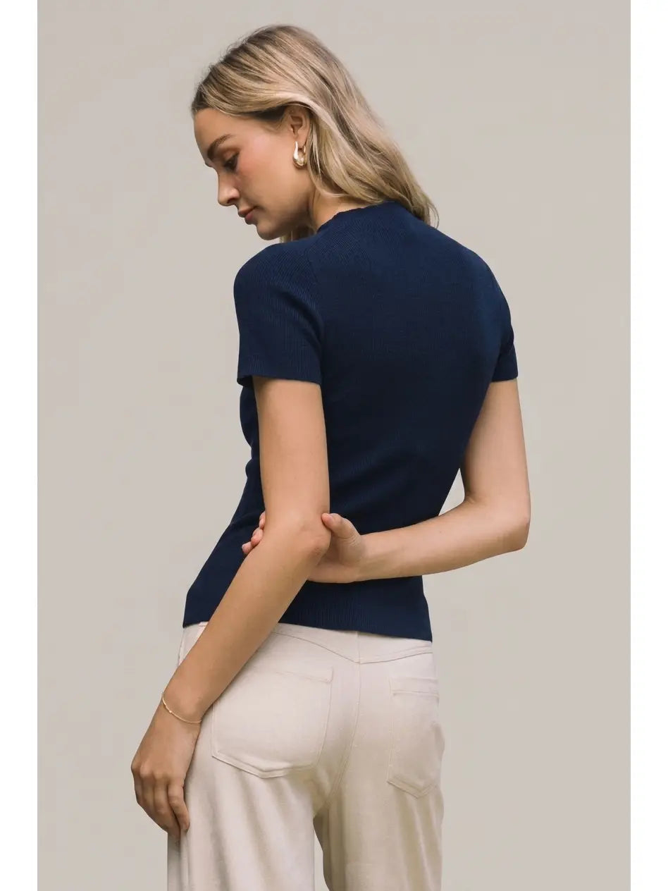 Short Sleeve Soft Knit Top