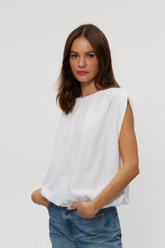 Luca Bubble Tee White