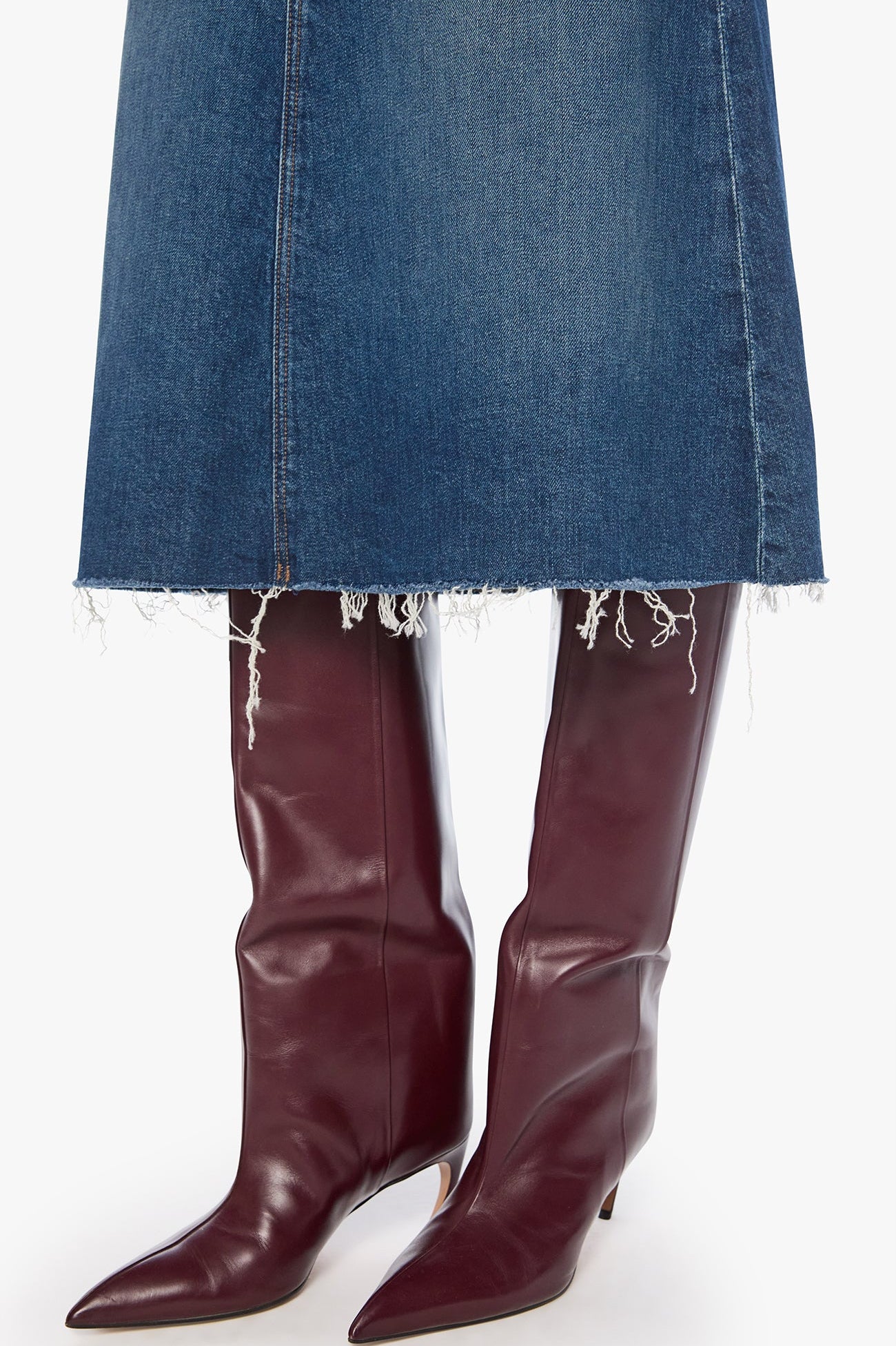 The Circle Midi Skirt Fray