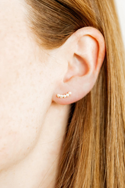 Abigail Screwback Studs Pearl