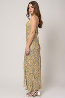 Abstract Leaves Maxi Dress