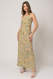 Abstract Leaves Maxi Dress