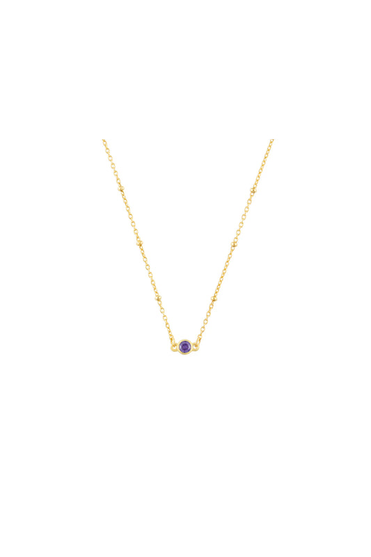 Birthstone Necklace Gold