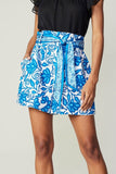 Belted Floral Print Shorts