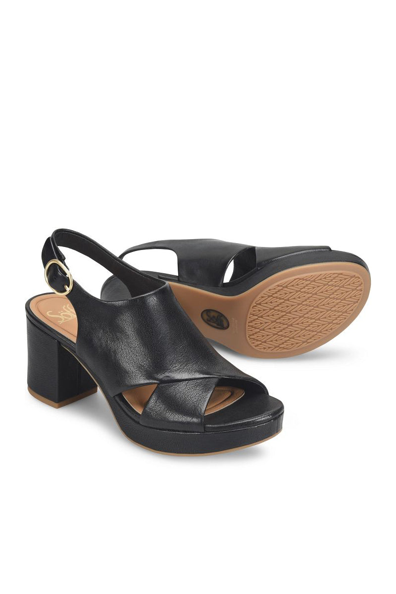 Liv Platform Slingback Black