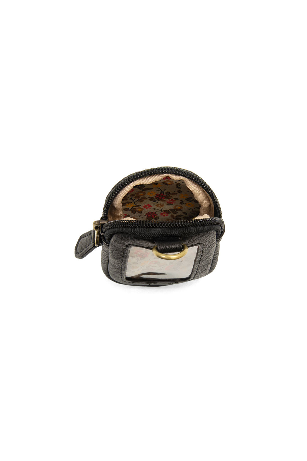 Black Zipper Pouch with Keyring