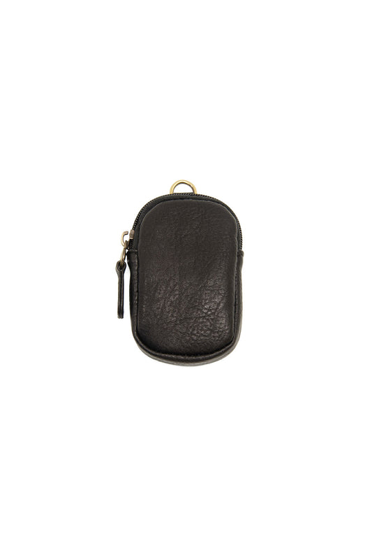 Black Zipper Pouch with Keyring