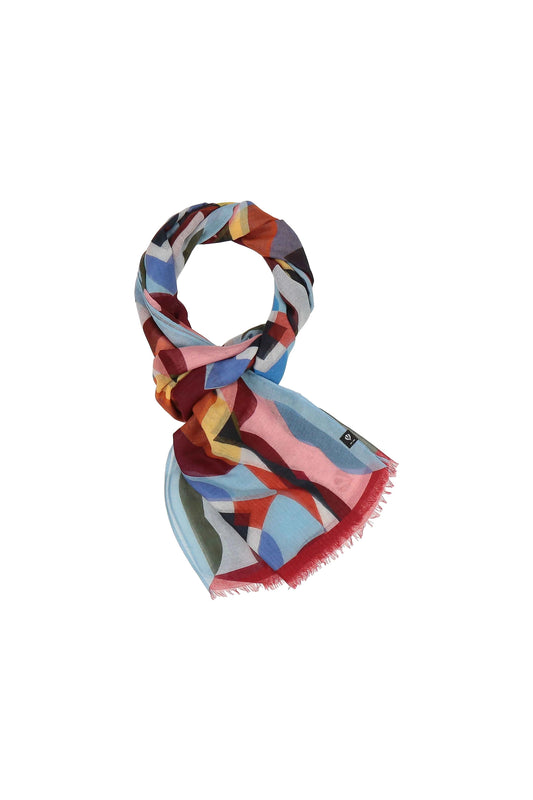 Bold Tile Scarf True Blue