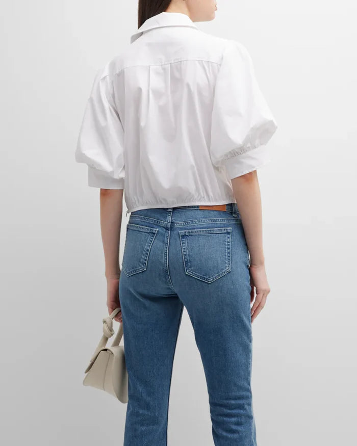 Bomba Twist Hem Shirt White