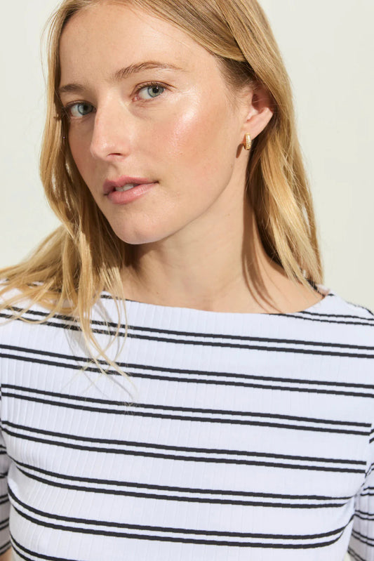 Boatneck Ribbed Top