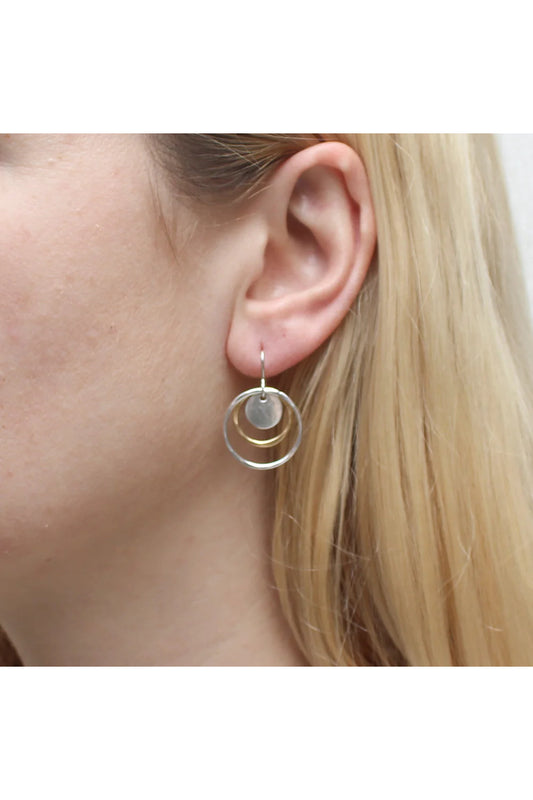 Disc with Rings Earring
