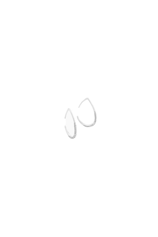 Drop By Anytime Hoop Earrings Silver