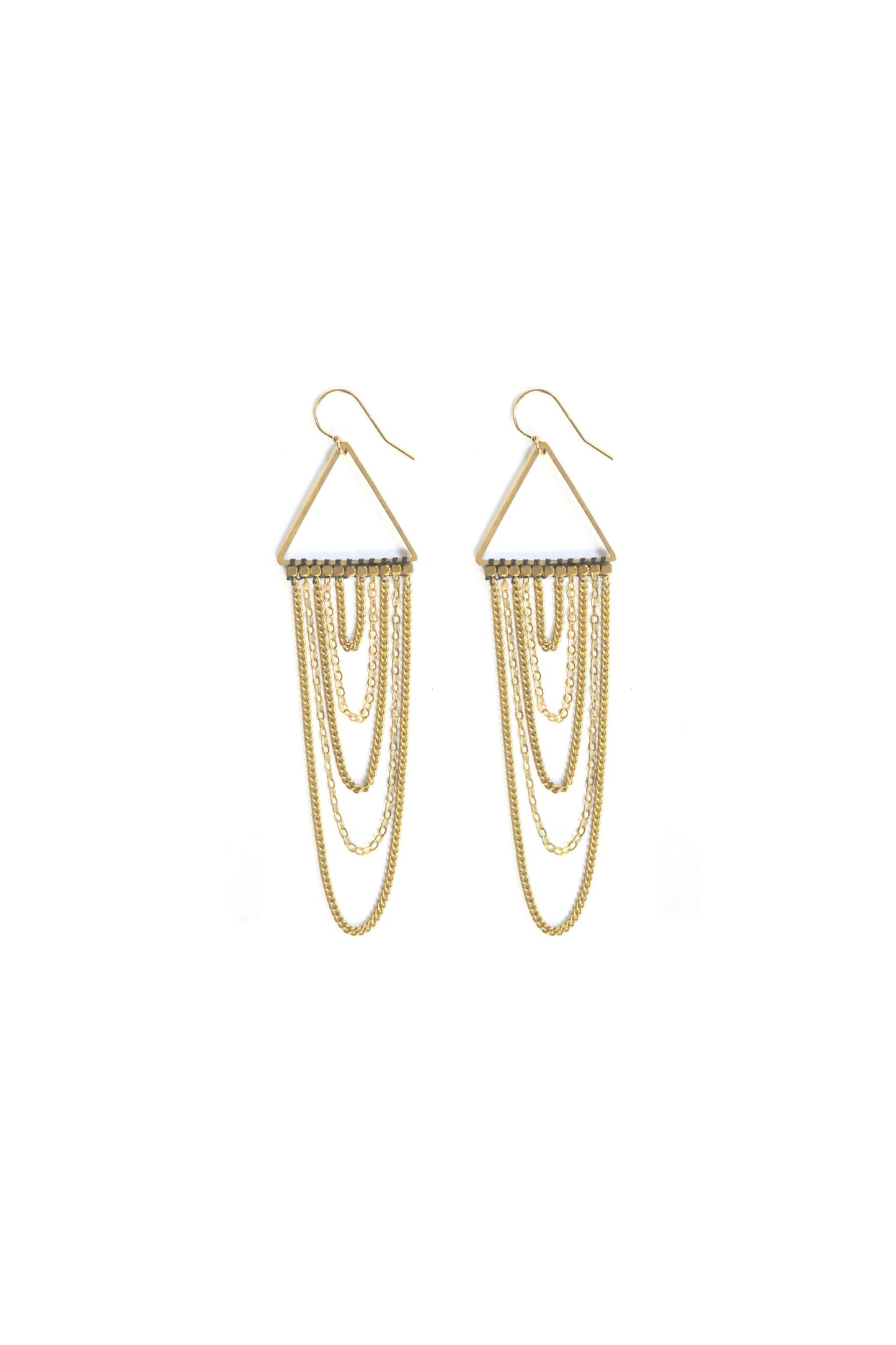 Fancy Chain Earrings Brass