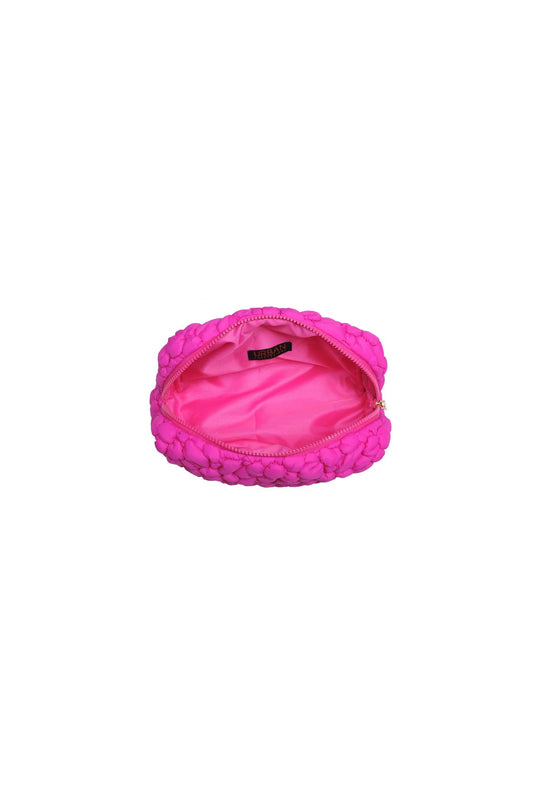 Flora Pop Nylon Cosmetic Pouch Fuchsia