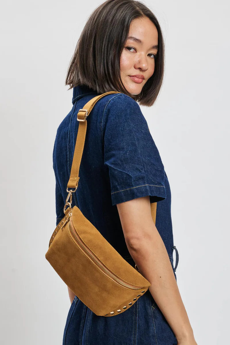 Gizelle Suede Belt Bag Tan
