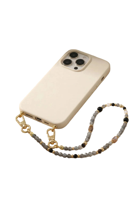 Gray Agate Balance Phone Chain