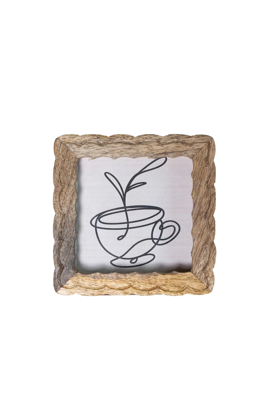 Hand-Carved Mango Wood Photo Frame