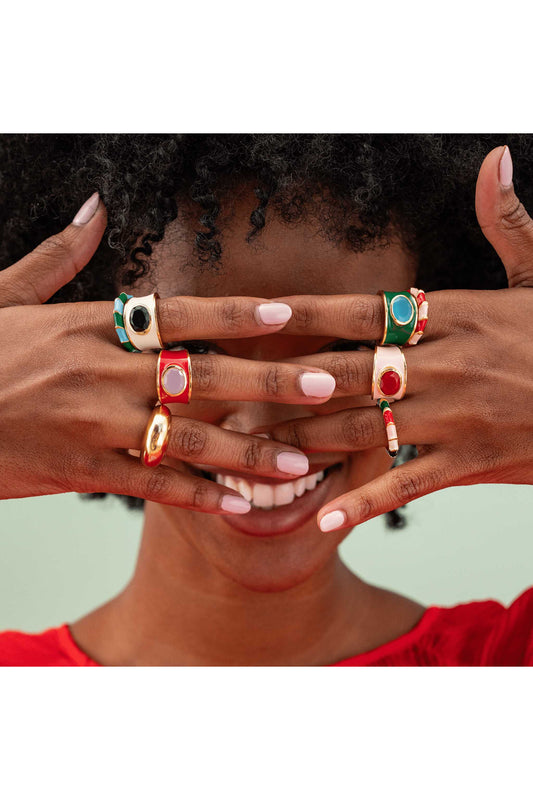 Hazel Ring Red/Blush
