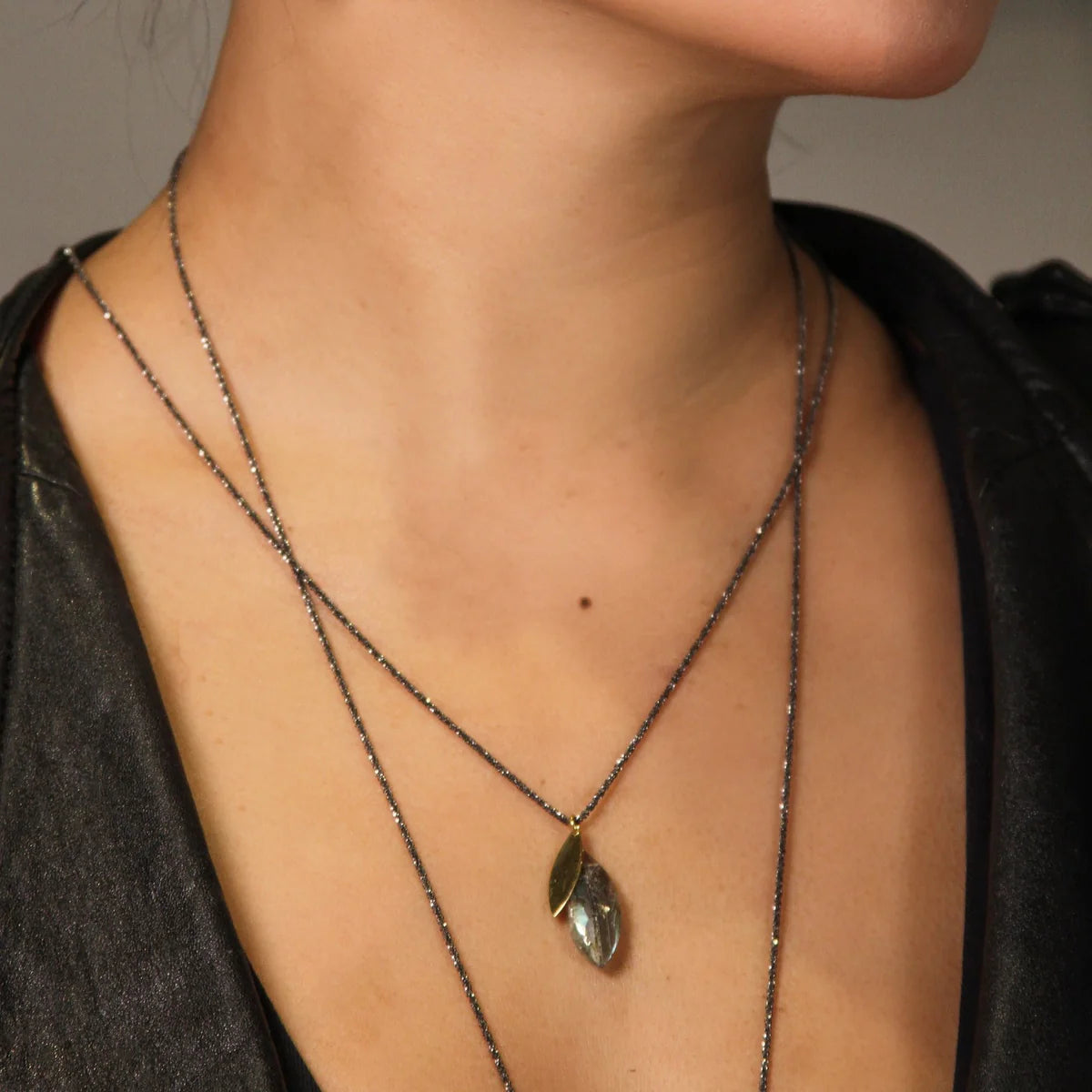 Leaf Labradorite Necklace