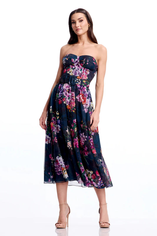 Jenny Floral Strapless Dress