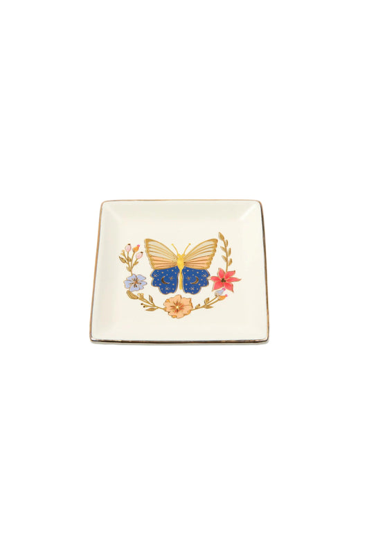 Jewelry Dish & Earring Set Butterfly