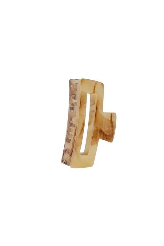 Jumbo Open Shape Claw Clip Chocolate Marble