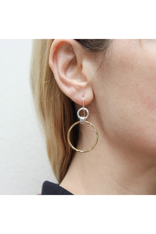 Large Linked Rings Earrings