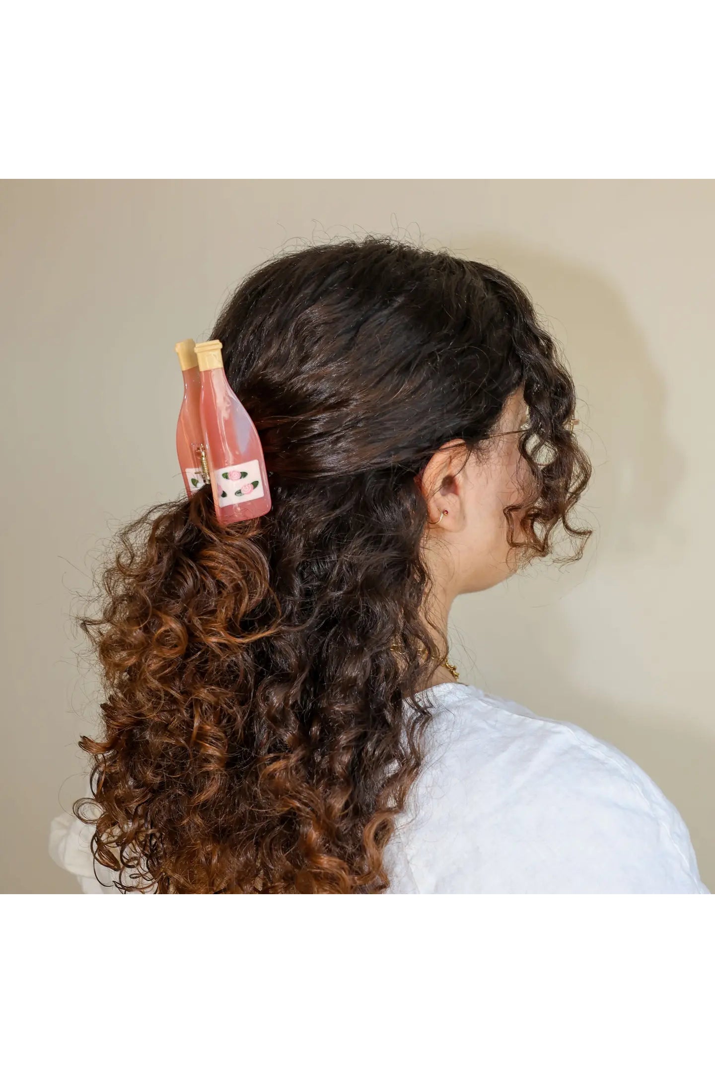 Large Rose Wine Bottle Hair Claw
