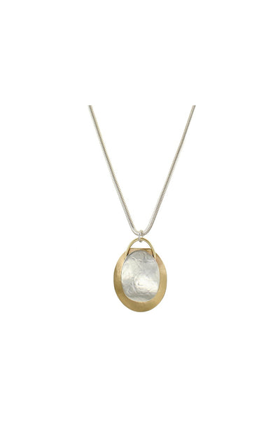 Layered Hammered Ovals Necklace