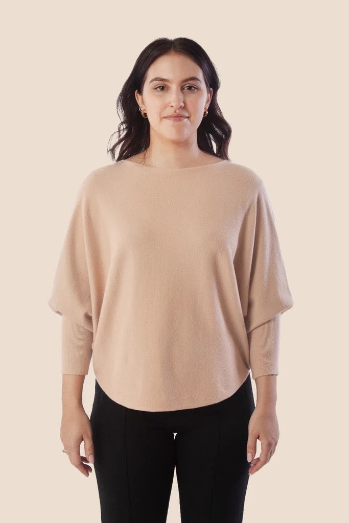Lightweight Dolman Sweater Light Taupe