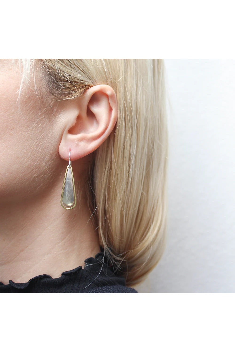 Long Teardrop with Cutout Teardrop Earring