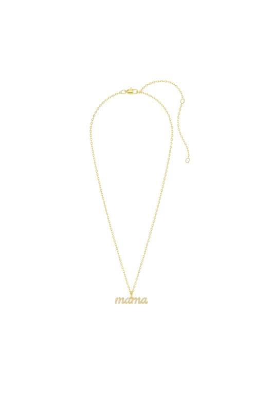 Love You Mama Pendant Necklace Gold