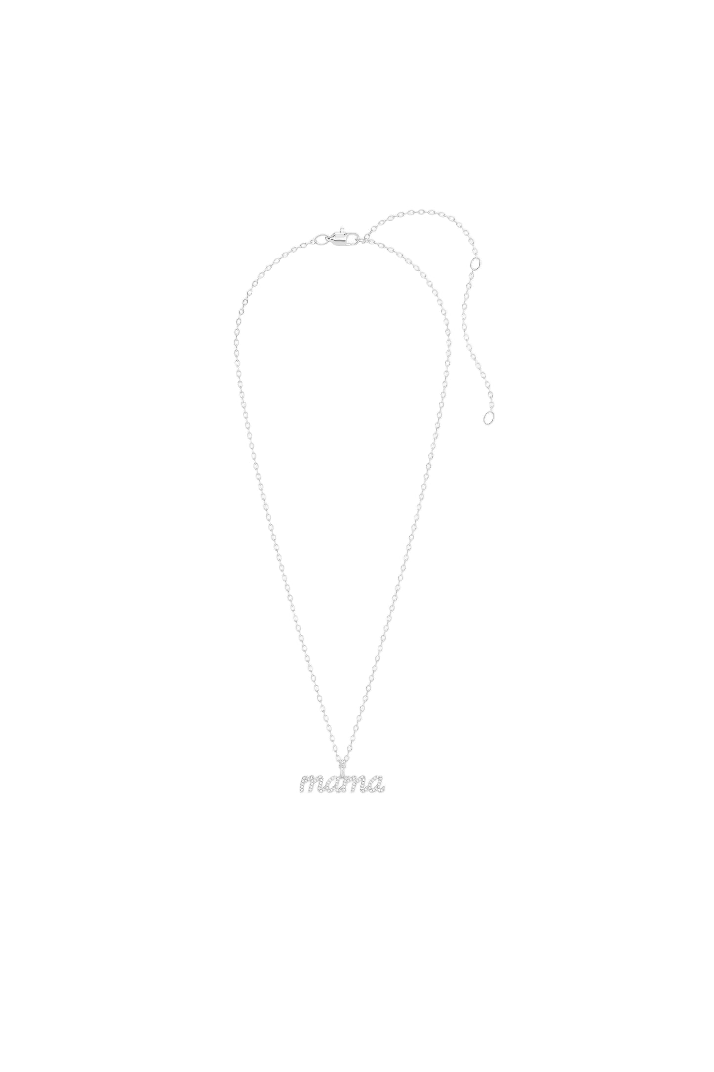 Love You Mama Pendant Necklace Silver