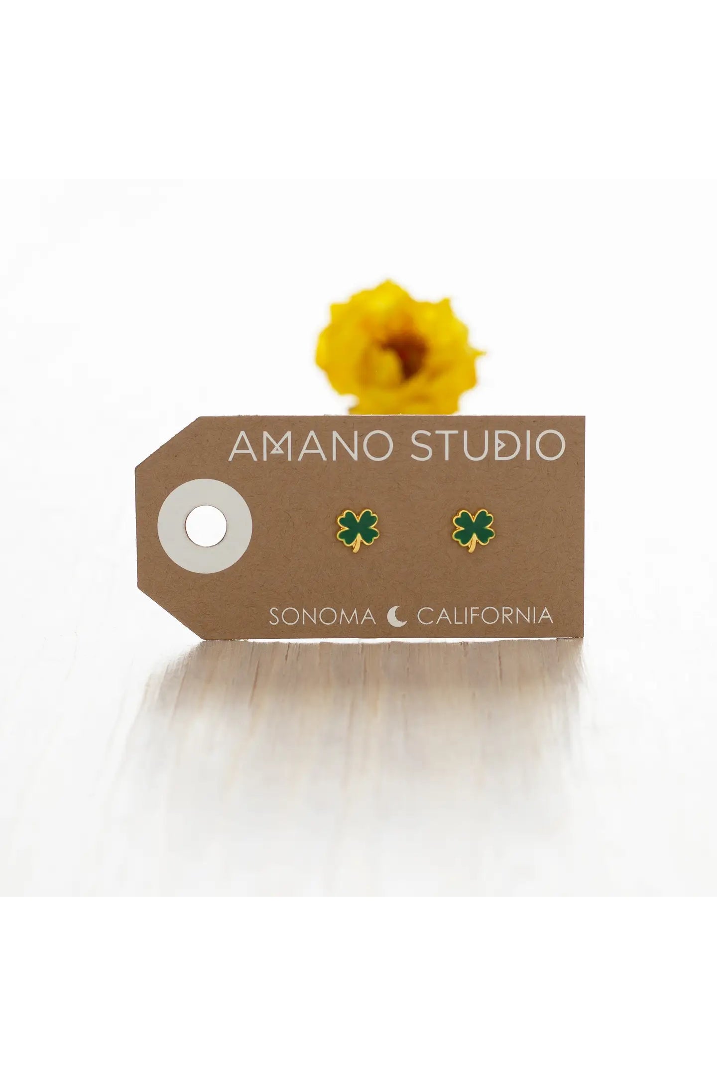 Lucky 4 Leaf Clover Studs