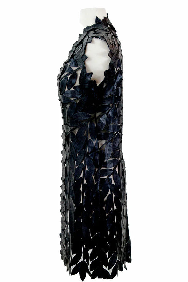 Midi Leather Leaf Vest