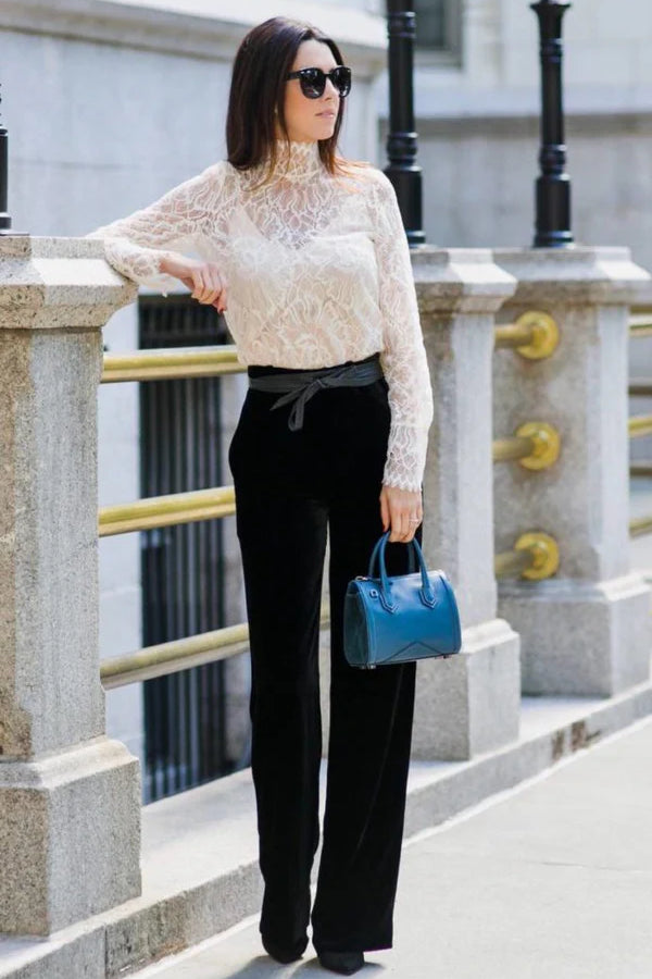 Midi Wrap Leather Belt Black