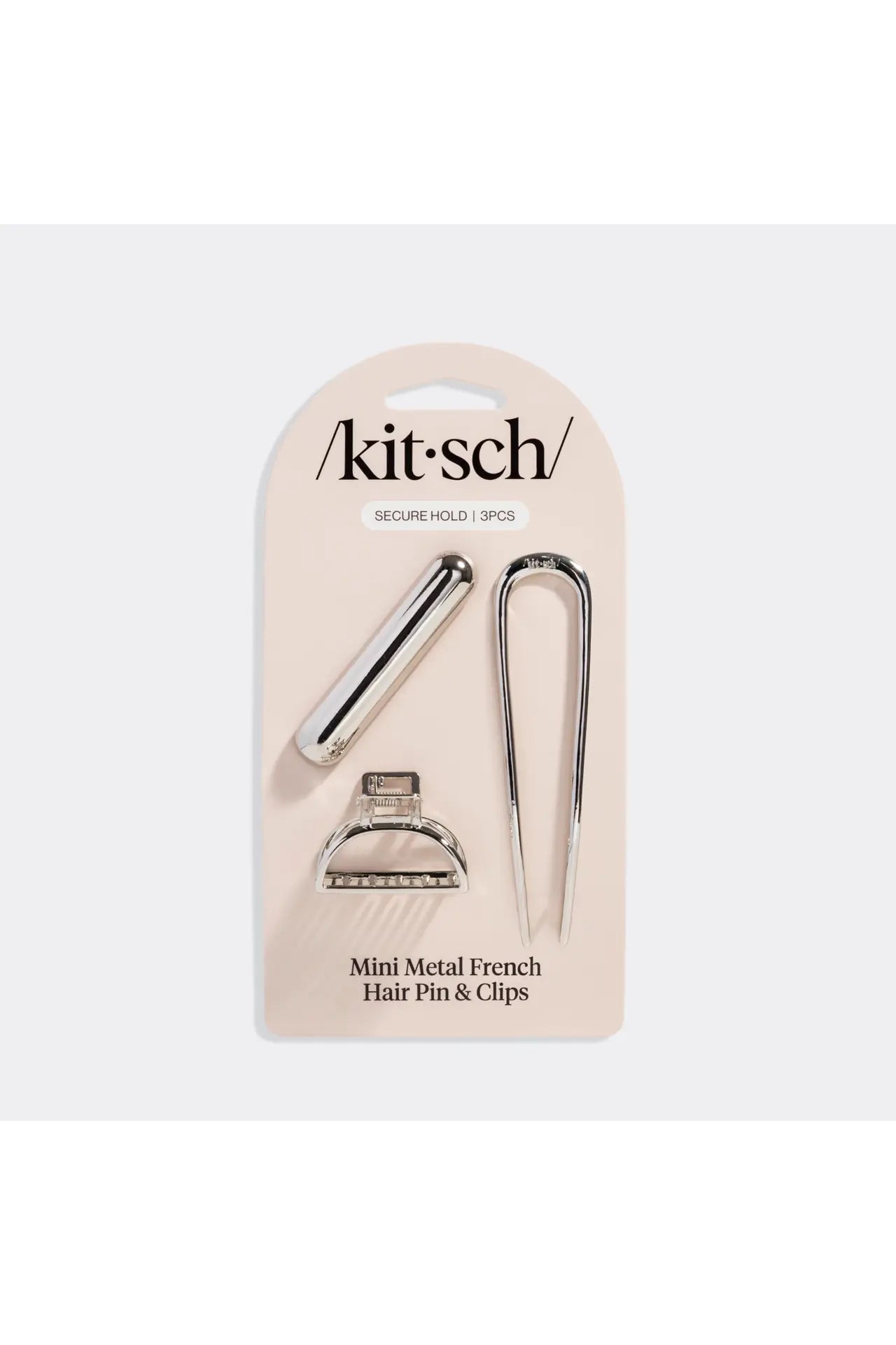 Mini Metal Pin & Clips Set Silver