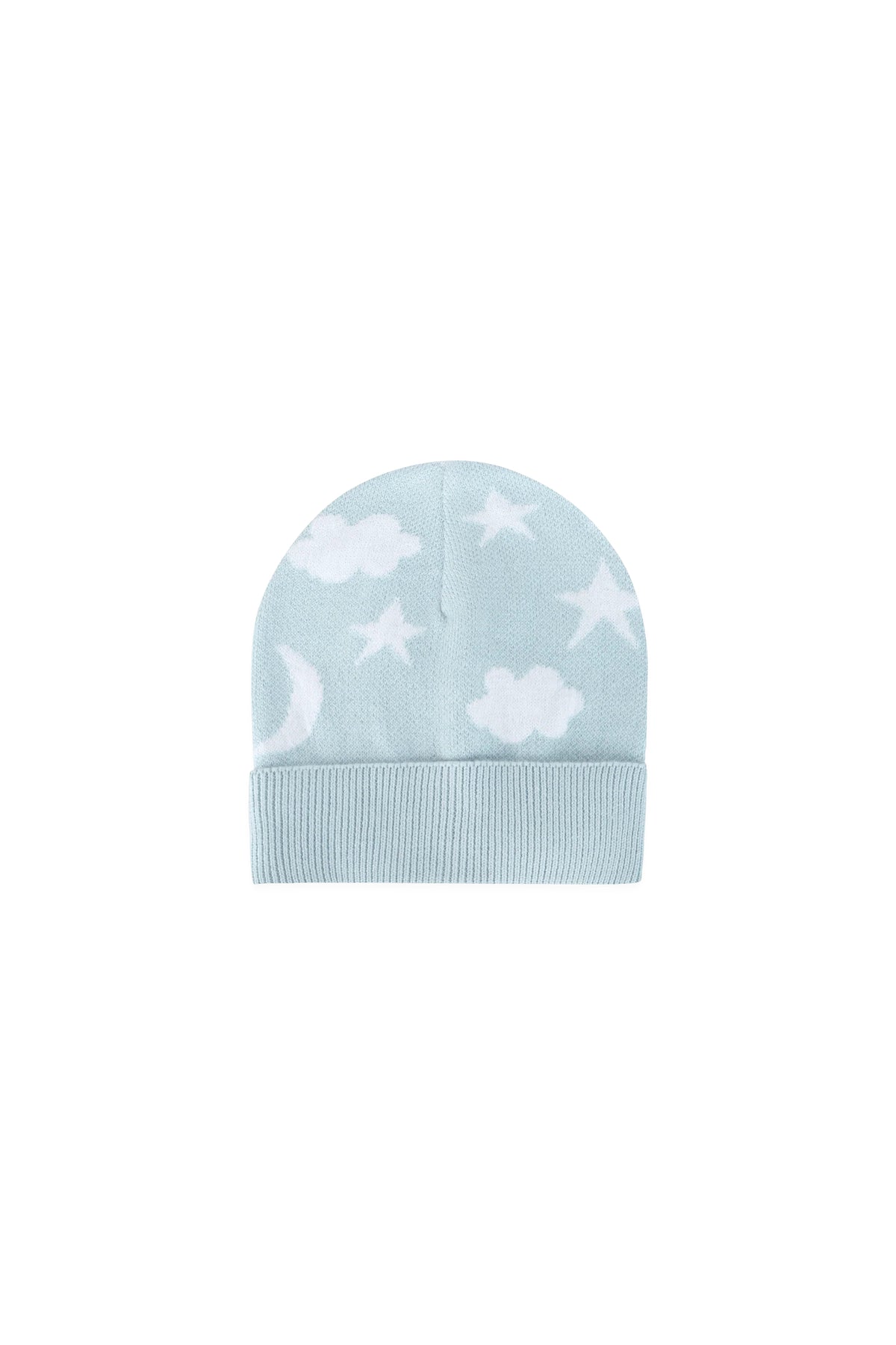 Moon & Stars Baby Beanie Baby Blue